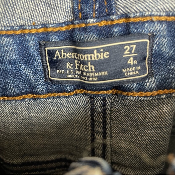 ABERCROMBIE AND FITCH Overalls Raw Fray Hem Size 27 - Picture 4 of 8
